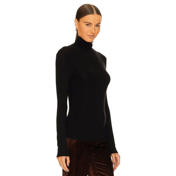 AGOLDE Pascale Turtleneck in Black Small Womens Long Sleeve Top - Picture 4 of 14